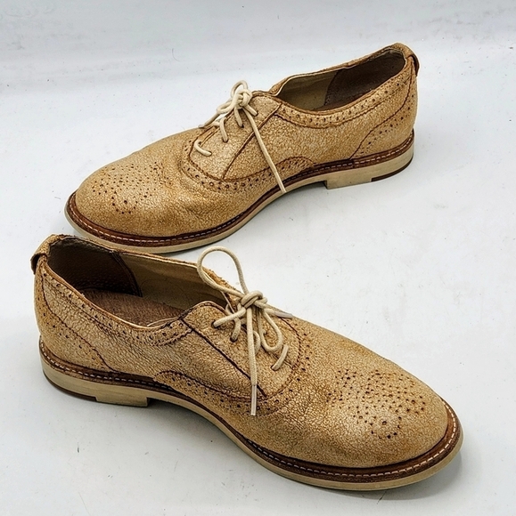 UGG CAELYN TAN SUEDE LEATHER OXFORD SHOES SIZE 7 - Picture 4 of 12